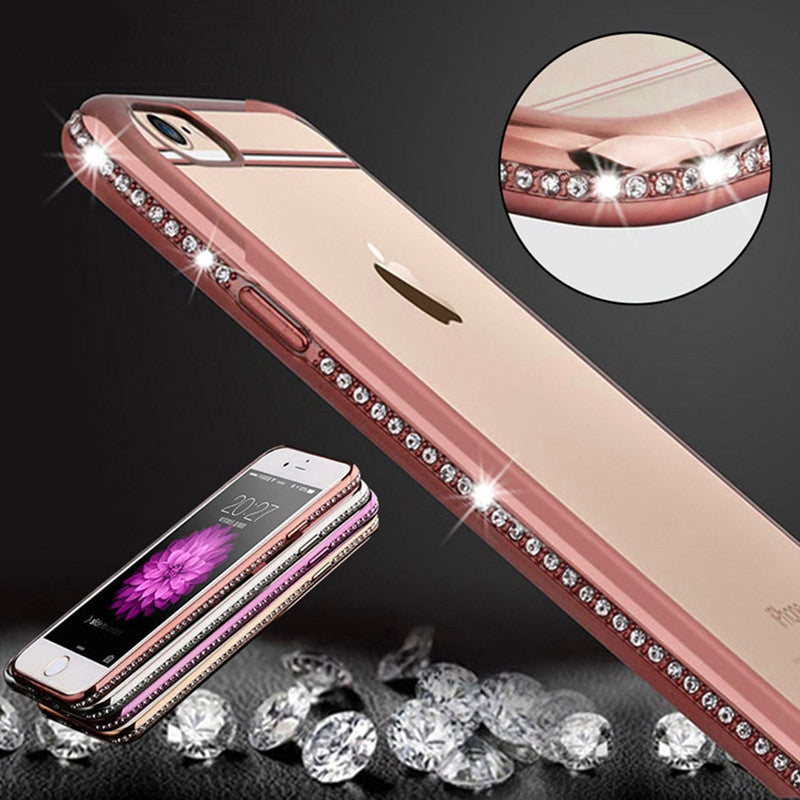 7 Plus Luxury Bling Diamond Bumper For Iphone 7 6 6s Plus 5 5s SE